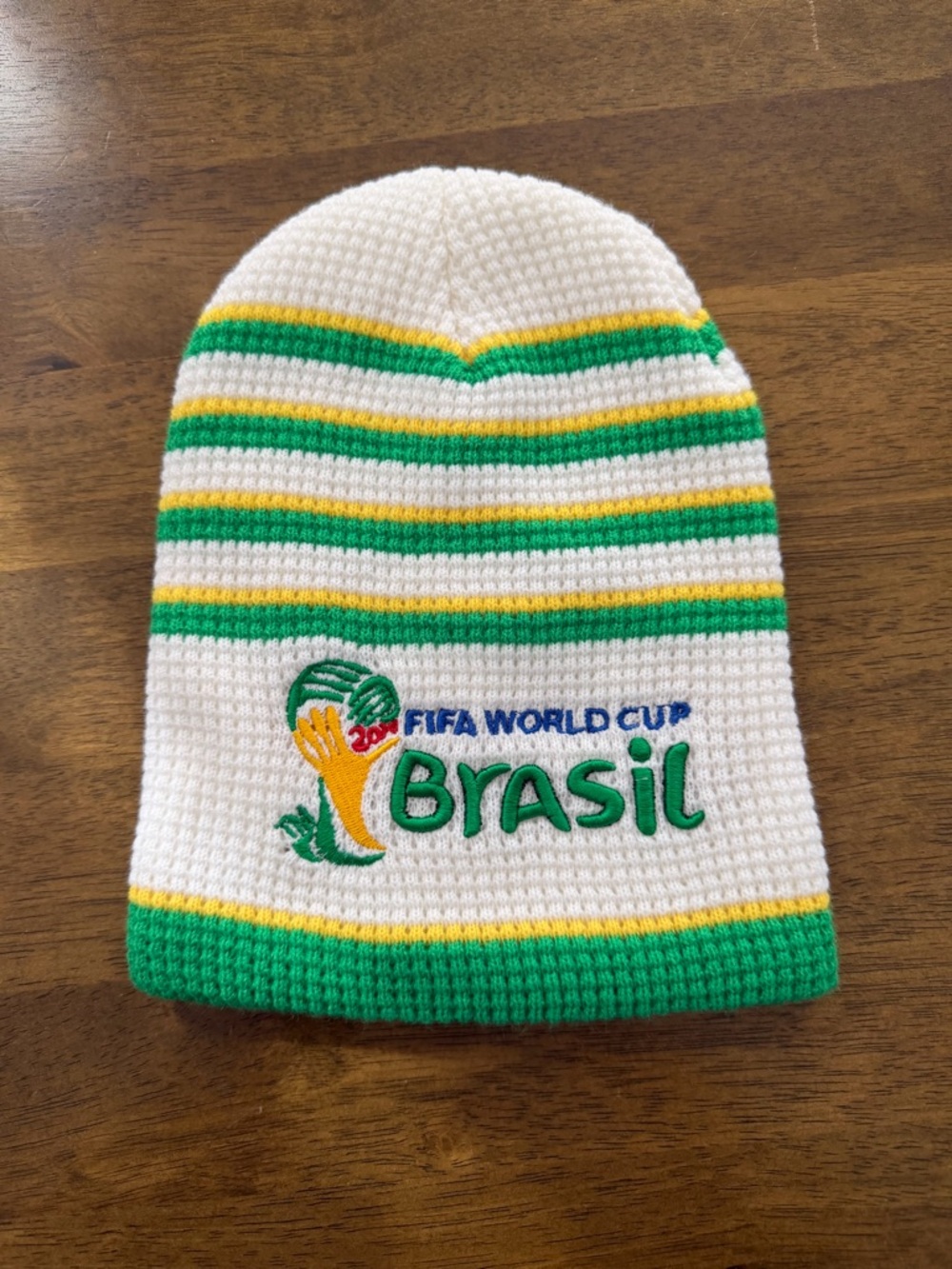 FIFA World Cup Brasil Knit Beanie - White & Green